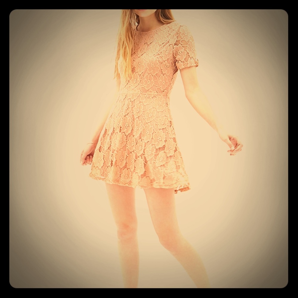 Light pink floral pattern dress